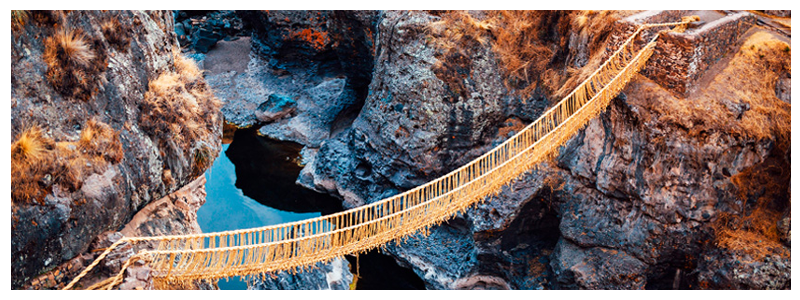 Inca suspension bridge